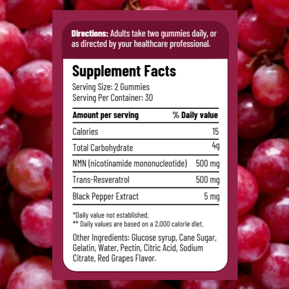 NMN + Resveratrol Gummies Secondary image